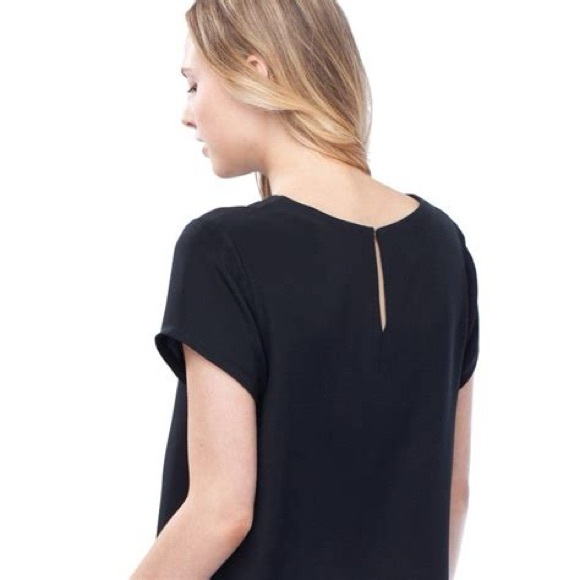 Cuyana Silk Tee, 3-Ply Silk, Large, Black - Picture 4 of 10
